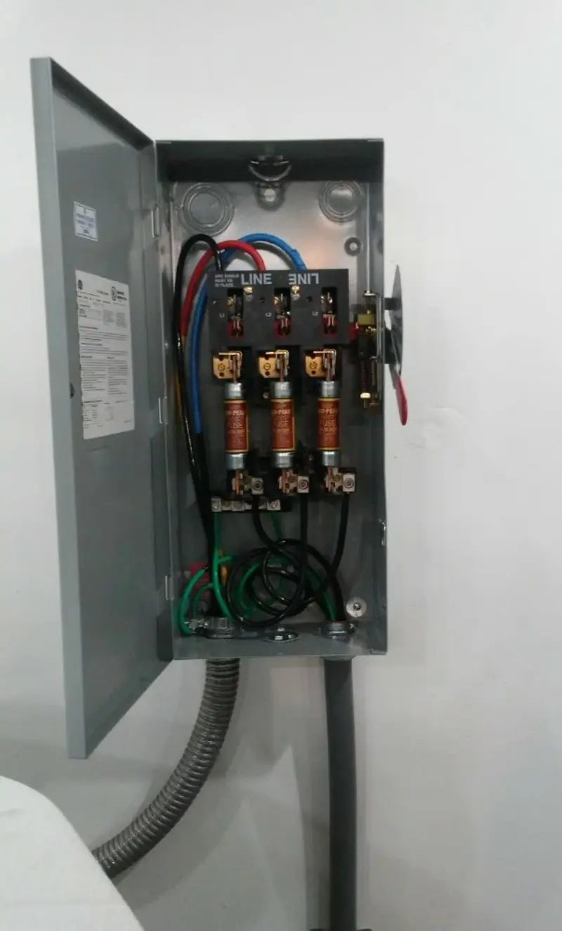 Three-phase disconnect switch installed for Electrical Wiring & Rewiring in Sheffield